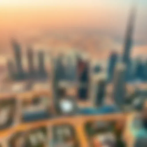 Dubai's Skyline: A New Era of Development Aerial view of Dubai's iconic skyline showcasing new developments