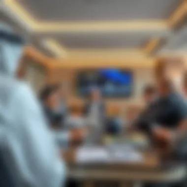 A meeting of investors discussing strategies for new developments