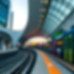 A scenic view of the Expo 2020 metro station showcasing modern architecture.