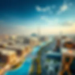 Aerial view of Naya District showcasing its innovative urban design