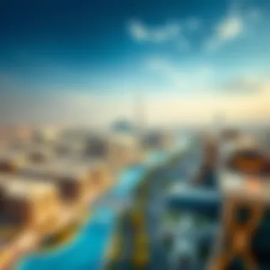 Aerial view of Naya District showcasing its innovative urban design