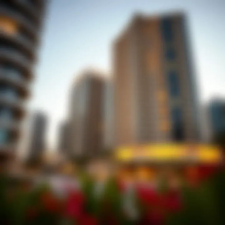 Modern architectural structures within Naya District