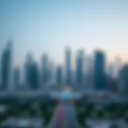 Stunning skyline view of modern Dubai