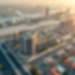 Aerial view of the One Za'abeel project showcasing its unique architectural design