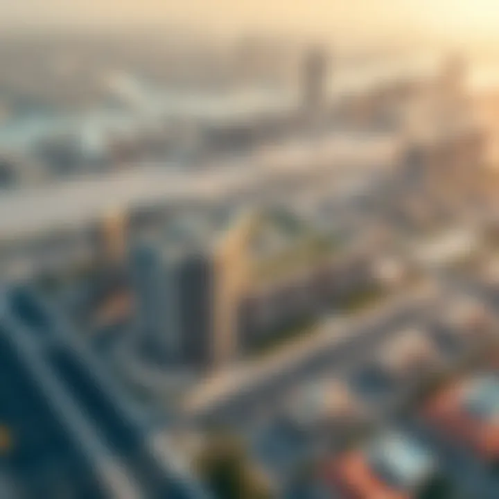 Aerial view of the One Za'abeel project showcasing its unique architectural design