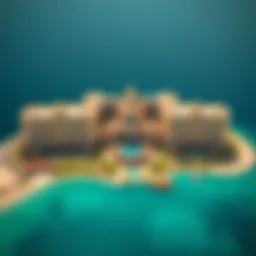 Aerial view of Atlantis The Royal, showcasing its architectural grandeur