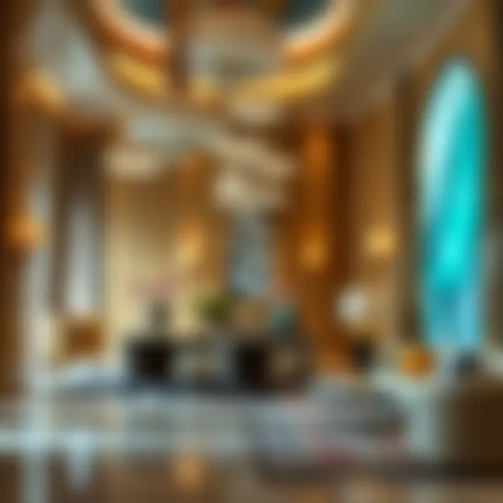 Luxurious interiors of Atlantis The Royal, highlighting opulence
