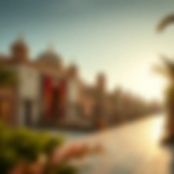 Cultural representation within Persia International City reflecting diverse influences.