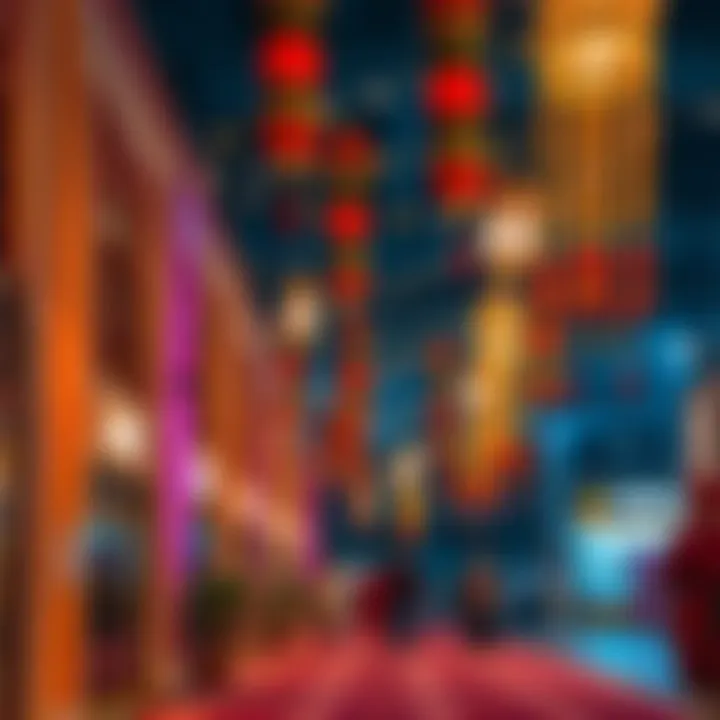 Colorful Eid decorations and traditional elements