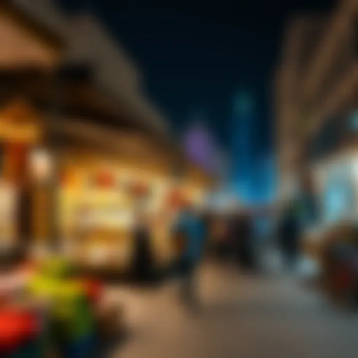 Dubai Market during Ramadan A vibrant market scene in Dubai, bustling with activity as people shop for Ramadan essentials and festive goods.