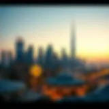 A serene view of the Dubai skyline during twilight, showcasing the beauty of Ramadan evenings.