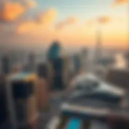 Aerial view of Dubai's skyline showcasing luxury properties