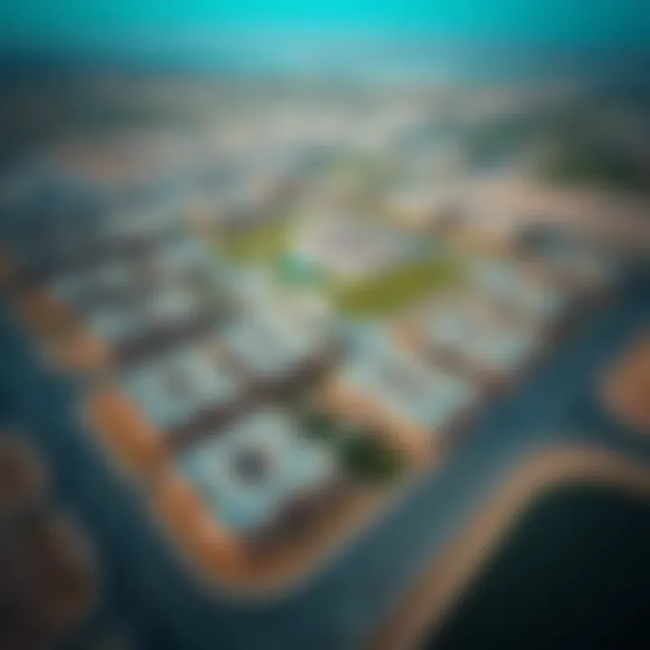 Aerial Perspective of Resivation Al Furjan Aerial view of Resivation Al Furjan showcasing the development layout