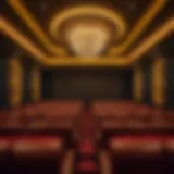 Luxurious cinema interior with plush seating