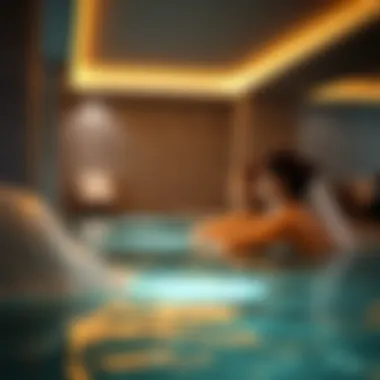 Buyers appreciating spa facilities in a development