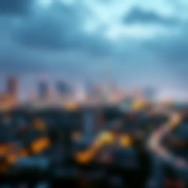 Urban skyline illustrating noise impact