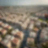 Aerial view of Al Nahda area showcasing residential buildings