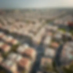 Aerial view of Al Nahda area showcasing residential buildings