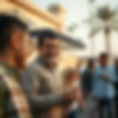 Community Engagement in Al Nahda Community gathering in Al Nahda demonstrating neighborhood connections