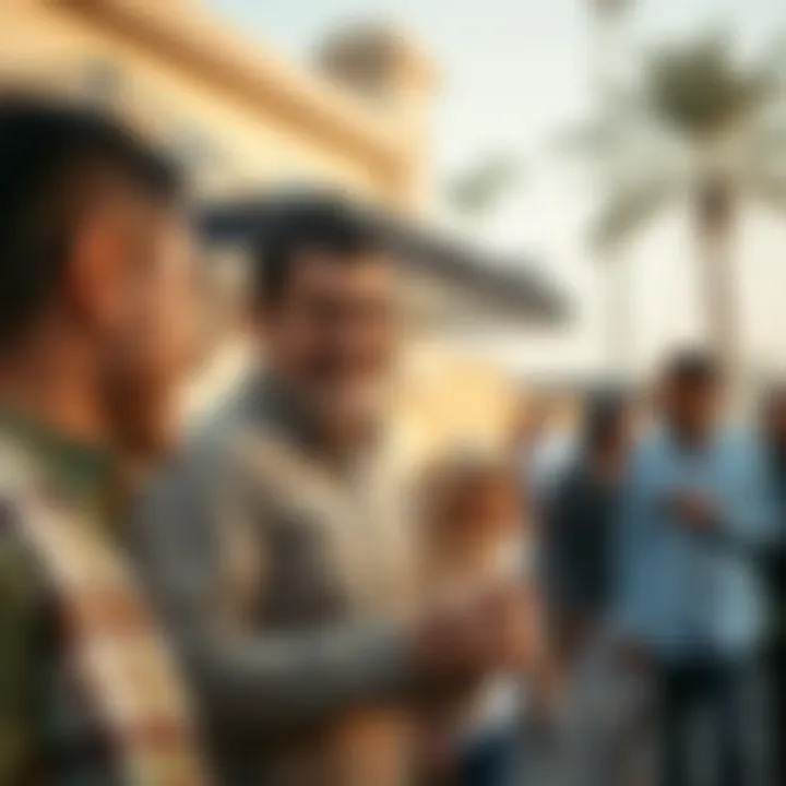 Community Engagement in Al Nahda Community gathering in Al Nahda demonstrating neighborhood connections