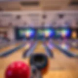 Bowling alley in a modern mega mall setting
