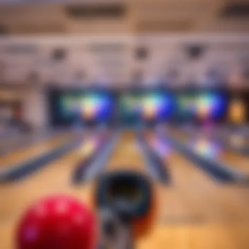 Bowling alley in a modern mega mall setting
