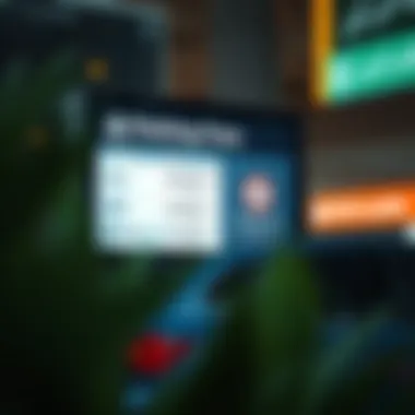 Digital signage showing parking fee information