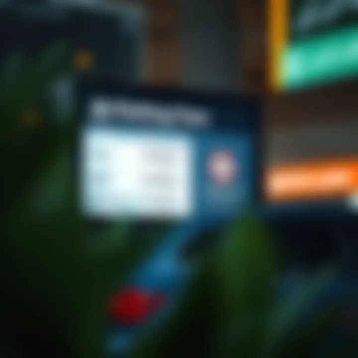 Digital signage showing parking fee information