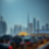 Skyline of Dubai showcasing modern architecture