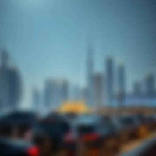 Skyline of Dubai showcasing modern architecture