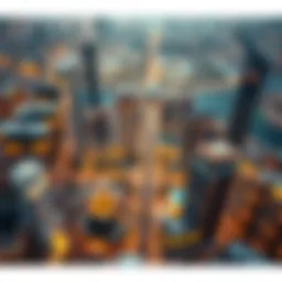 Aerial view of Dubai's skyline showcasing modern architecture