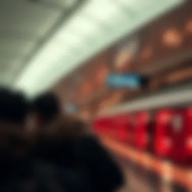Interior of a Modern Metro Station Modern metro station interior showcasing advanced technology