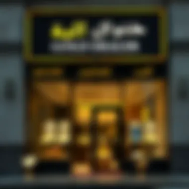 Reputable Gold Dealer in Dubai A reputable gold dealer’s storefront in Dubai