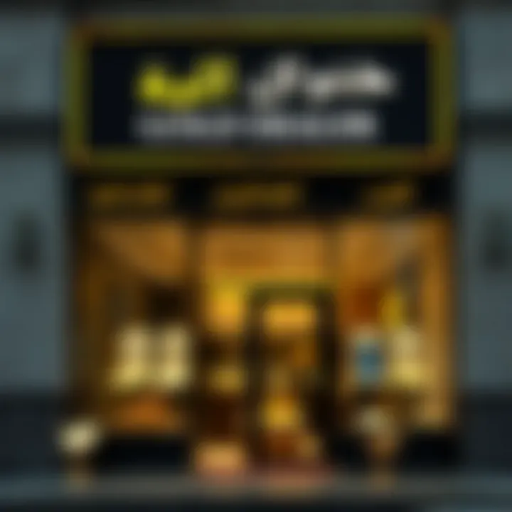 Reputable Gold Dealer in Dubai A reputable gold dealer’s storefront in Dubai