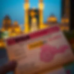 UAE visa document with highlighted expiry date