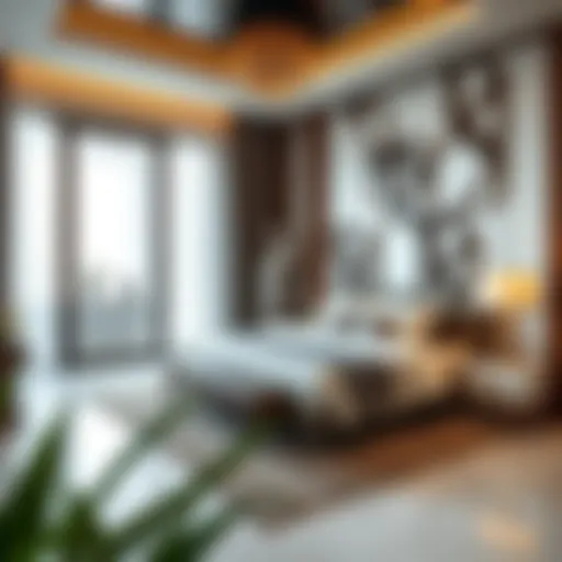 Luxurious villa room showcasing modern decor