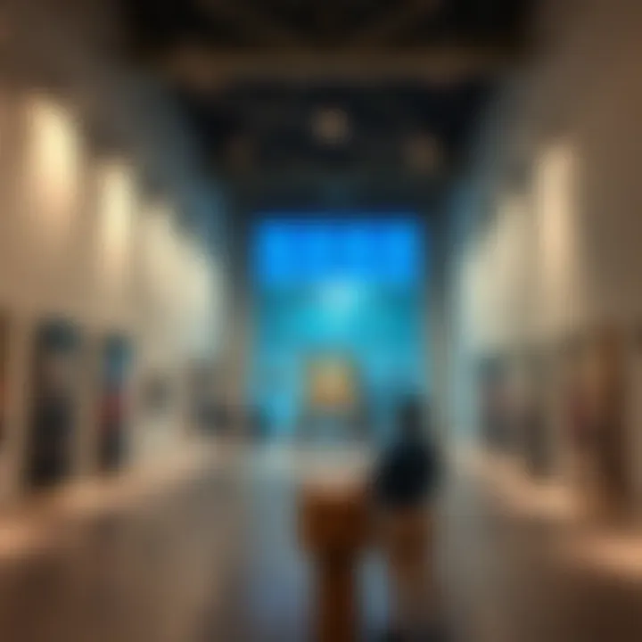 Art installation within Warehouse421 highlighting contemporary works