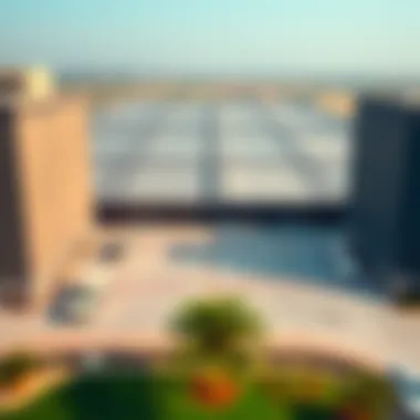 Expansive Warehouse Complex in the UAE Aerial view of expansive warehouse complex in the UAE