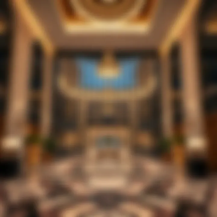 Grand Entrance of West Bay Tower Luxurious lobby area of West Bay Tower